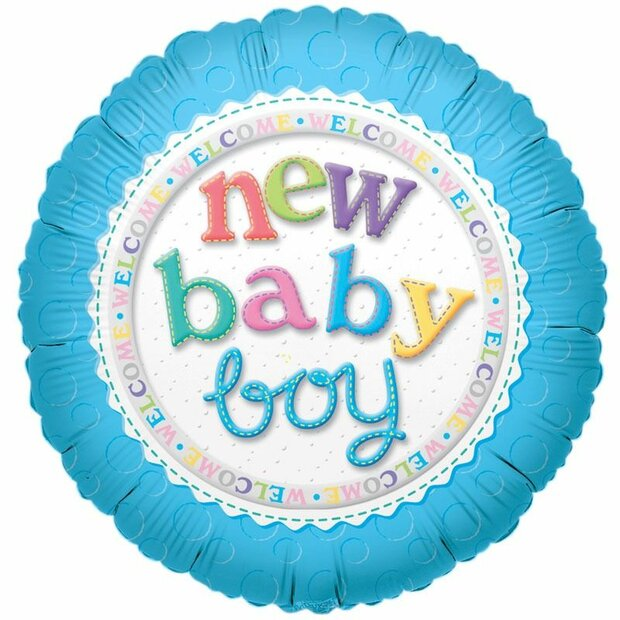 Foil Balloon New Baby Boy 18 inch - 1 pack