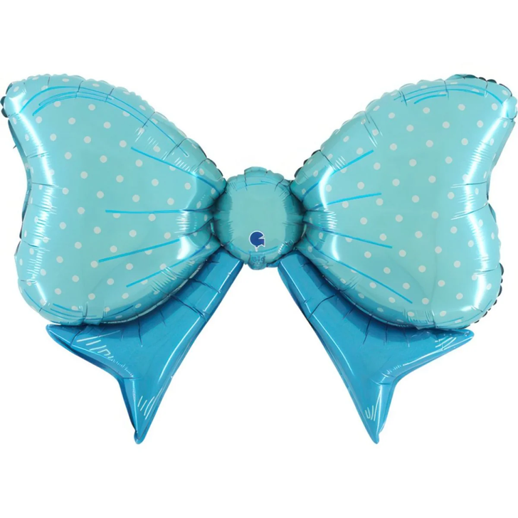 Foil Balloon Blue Bow Shape 43 inch - 1 pack