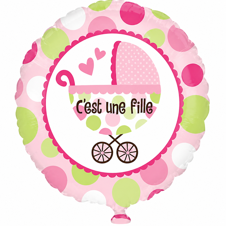 Foil Balloon C'est une Fille 17 inch - 1 pack
