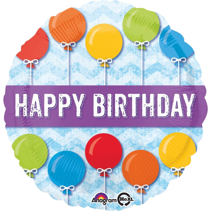 Foil Balloon Happy Birthday Balloons 17 inch - 1 pack