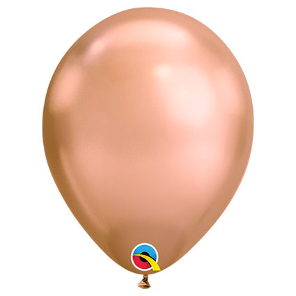 Round Latex Balloon Chrome Rose Gold 11 inch - 100 pack