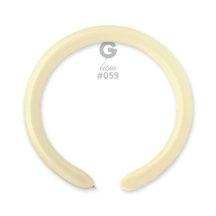 Modelling Latex Balloon 260 Standard Ivory - 100 pack