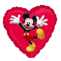 Foil Balloon Heart Mickey Mouse 18 inch - 1 pack
