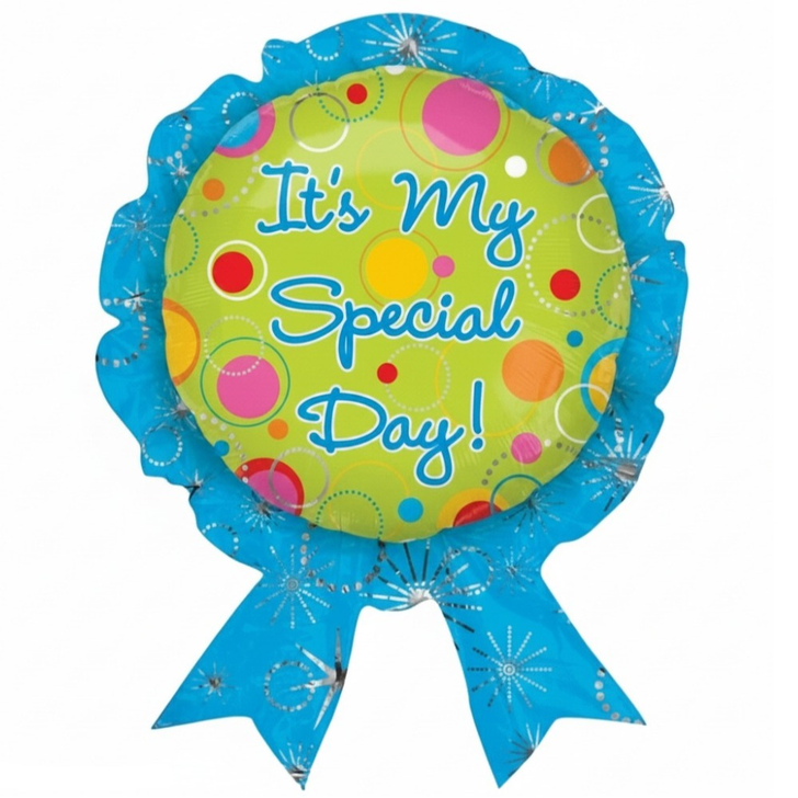 Foil Balloon It's My Special Day Award Ribbon 30 inch – 1 pack