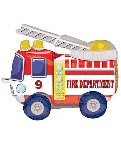 Foil Balloon AirWalker Fire Truck 24 inch - 1 pack