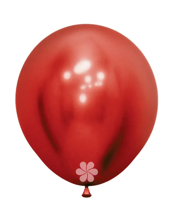 Round Latex Balloon Reflex Red 18 inch - 15 pack