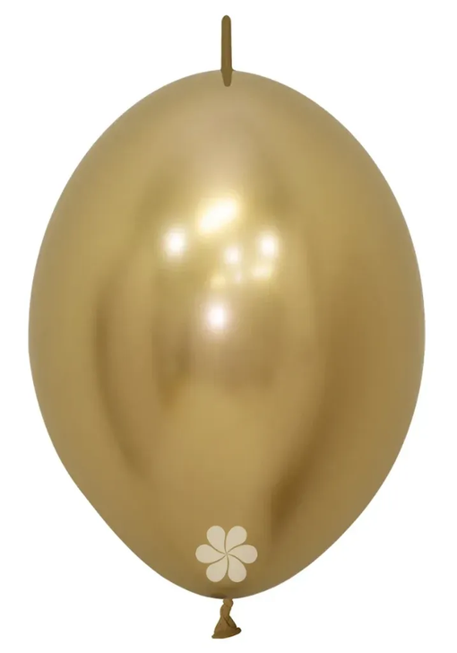 Link-O-Loon Latex Balloon Reflex Gold 12 inch - 25 pack