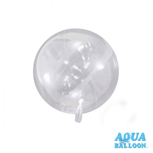 Round Aqua Balloons Clear 125mm - 10 pcs