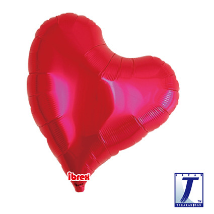 Ibrex Sweet Heart Metallic Ruby Red - 18"/45cm - 5 pack