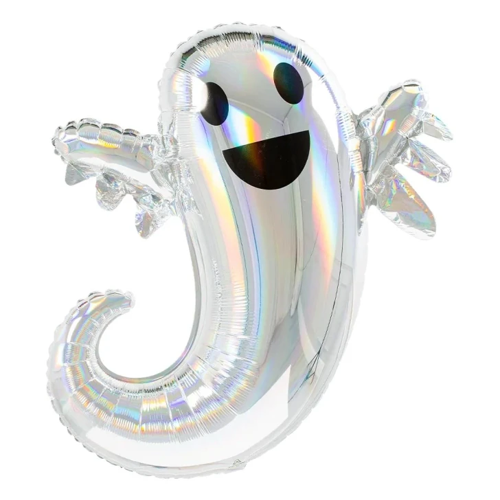 Foil Balloon Holographic Ghost SuperShape 28 inch - 1 pack