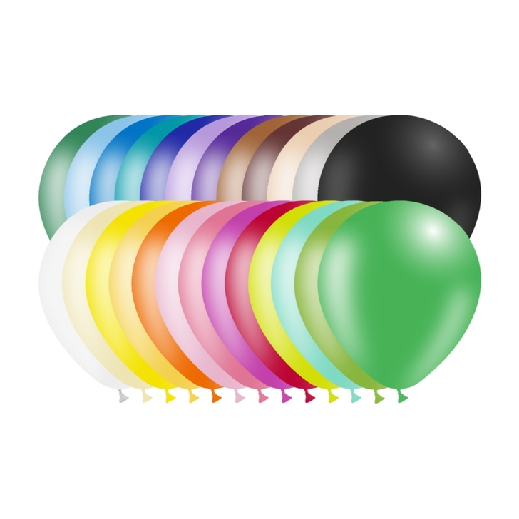 Round Latex Balloon Standard Assorted 5 inch - 100 pack