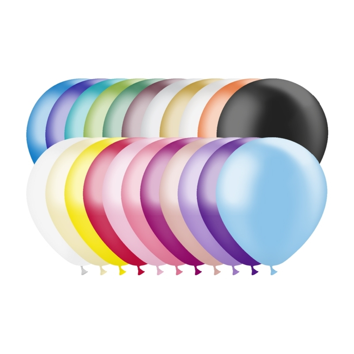 Round Latex Balloon Metallic Assorted 5 inch - 100 pack