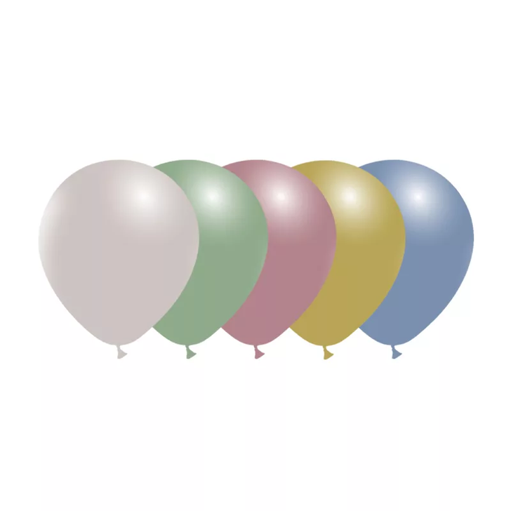 Round Latex Balloon Vintage Assorted 5 inch - 100 pack
