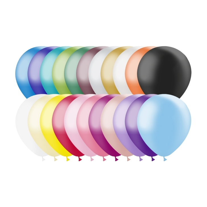 Round Latex Balloon Metallic Assorted 12 inch - 50 pack