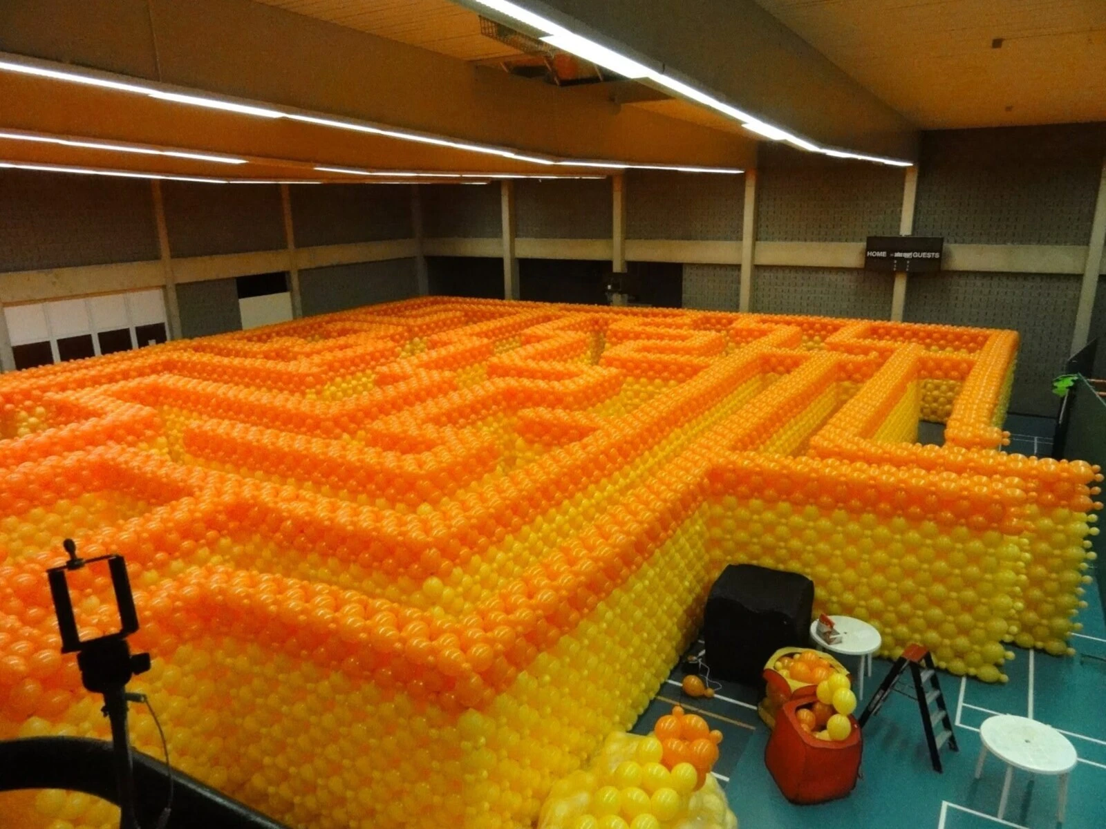 Balloon maze built for the final Millennium Jam in 2015