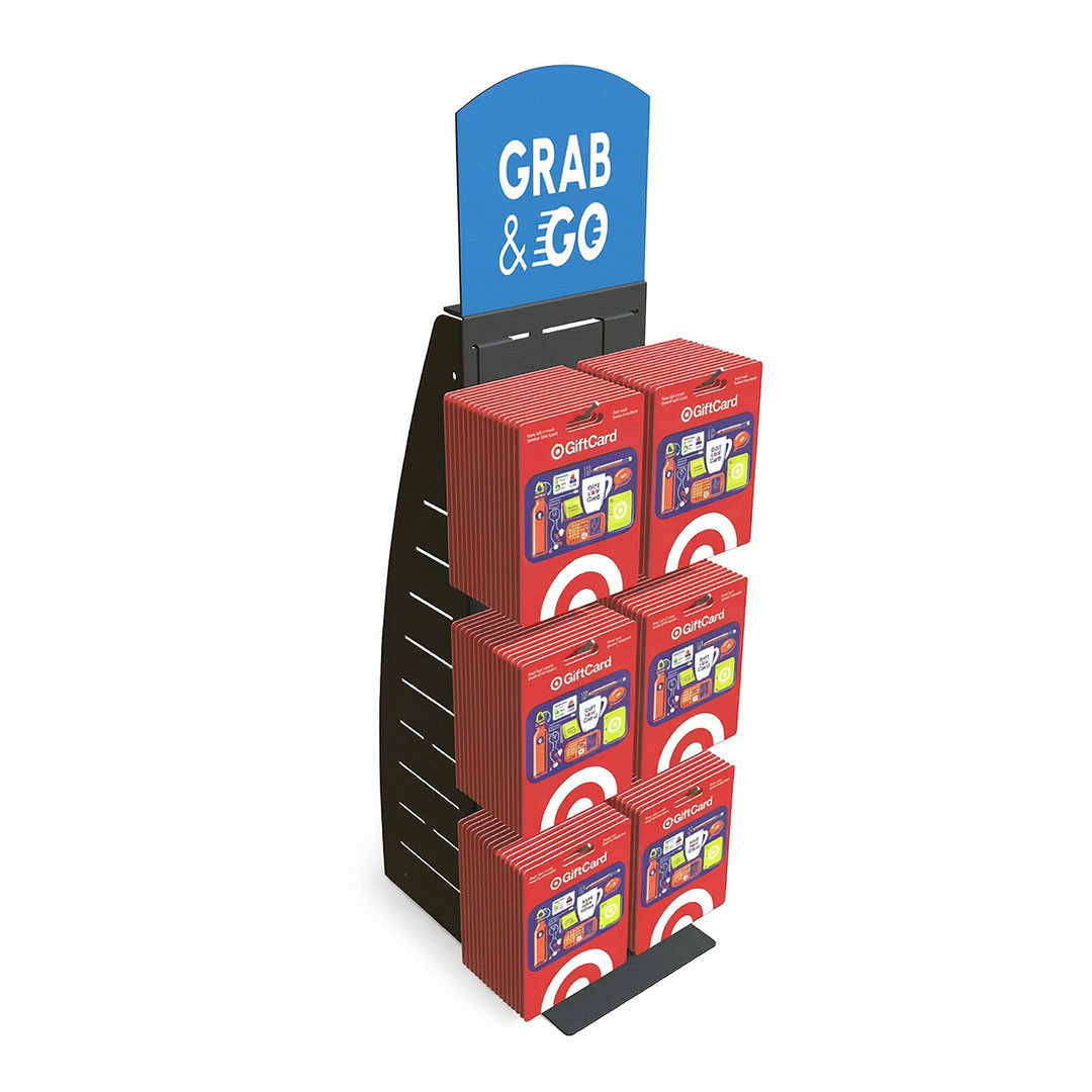 PanelRak Impulse Merchandiser Countertop Rack - 6 Peg with Header ...