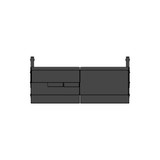 PanelRak 24"W x 24"H Condiment Station Pre-Configured Kit with Header Top View