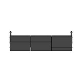 PanelRak 36"W x 24"H Condiment Station Pre-Configured Kit with Header Top View