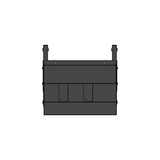 PanelRak 12"W x 18"H Condiment Station Pre-Configured Kit Top View
