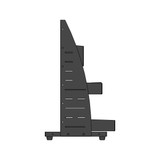 PanelRak 12"W x 18"H Condiment Station Pre-Configured Kit Side View