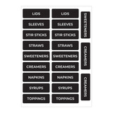 Coffee Condiment Station Pre-Configured Kit Included Labels