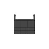 PanelRak 12"W x 18"H Coffee Condiment Station Pre-Configured Kit with Header Bottom View