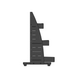 PanelRak 12"W x 18"H Coffee Condiment Station Pre-Configured Kit with Header Side View