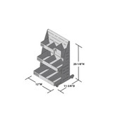 PanelRak 12"W x 18"H Coffee Condiment Station Pre-Configured Kit with Headerwith dimensions