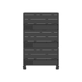 PanelRak 12"W x 18"H Coffee Condiment Station Pre-Configured Kit with HeaderFront View