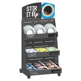 PanelRak 12"W x 18"H Coffee Condiment Station Pre-Configured Kit with Header