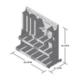PanelRak 24"W x 24"H Coffee Station Pre-Configured Kit with Header with dimensions