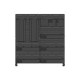 PanelRak 24"W x 24"H Coffee Station Pre-Configured Kit with Header Front View