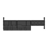 PanelRak 36"W x 24"H Coffee Station Pre-Configured Kit with Header Bottom View