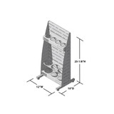 PanelRak 12"W x 24"H Flavored Syrup Pre-Configured Kit with Header with dimensions