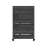 PanelRak 12"W x 18"H Condiment Station Pre-Configured Kit with Header Front View