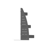 PanelRak Impulse Merchandiser Display - Countertop Rack - 3 Basket - Side View