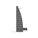 PanelRak Impulse Merchandiser Display - Countertop Rack - 4 Peg + 1 Basket - Side View