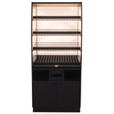 Gourmet Café Premium Floor-Standing Bakery Display Case with LED Back Panel
