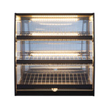FCI Wide Countertop LED Bakery Case with Mirror Back Front View