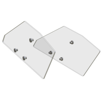 EZ-Tilt Sneeze Guard 26" Acrylic Side Shields (Set of 2)