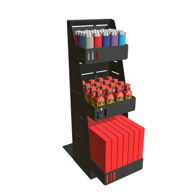 PanelRak Impulse Merchandiser Display - Countertop Rack - 3 Basket