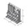 PanelRak 24"W x 24"H Coffee Station Pre-Configured Kit with Header with dimensions