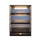 FCI Narrow Countertop LED Bakery Case with Mirror Back Front View