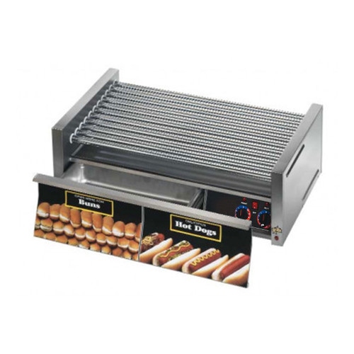 Star 50SCBD Slanted Roller Grill with Built-In Bun Drawer