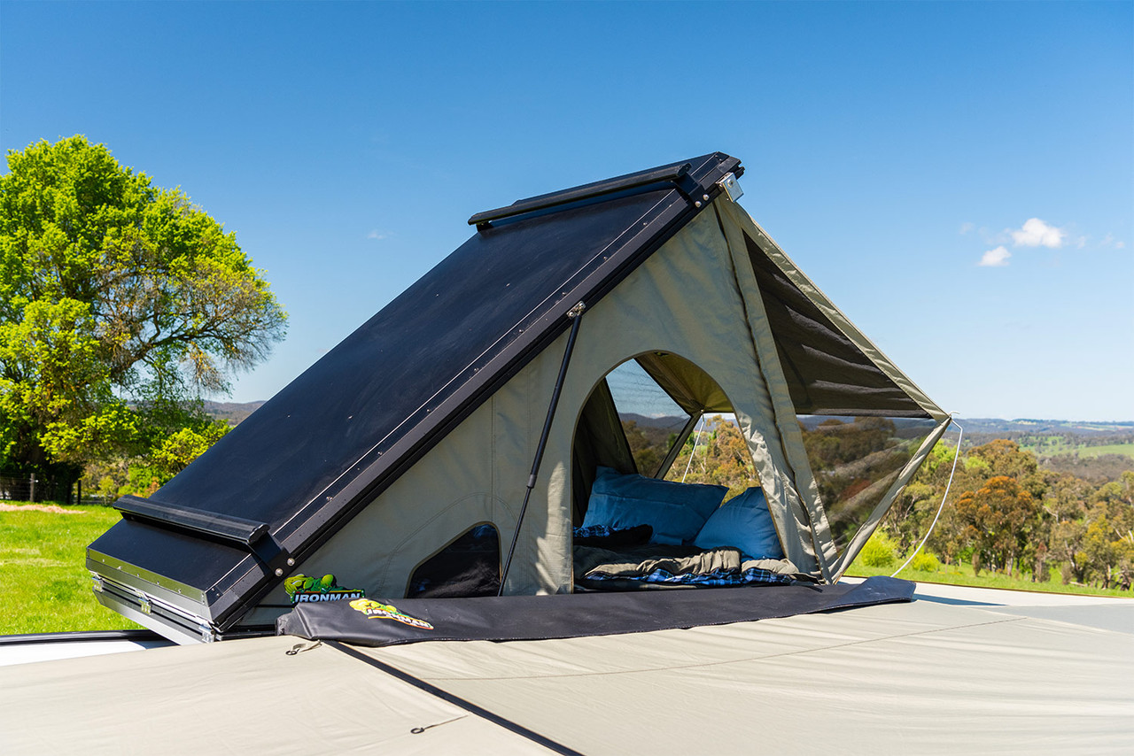  Evedy Roof Top Tent Camping, Aluminium Triangle Shell
