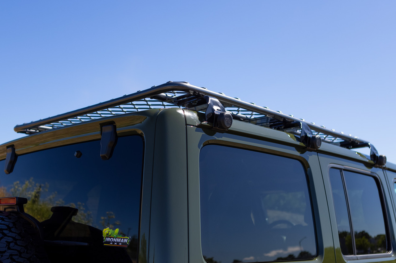 Alloy Flat Top Roof Rack - 6' Length Suited for Jeep Wrangler JLU (4 Door)  - Ironman 4x4 America