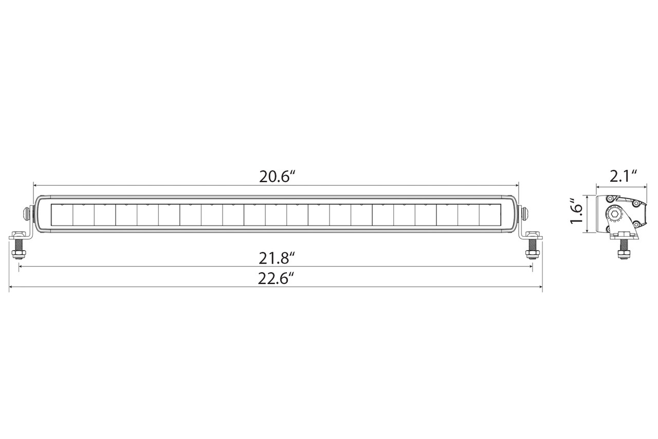 Bright Saber-X LED Single Row Light Bar - 20 - Ironman 4x4 America