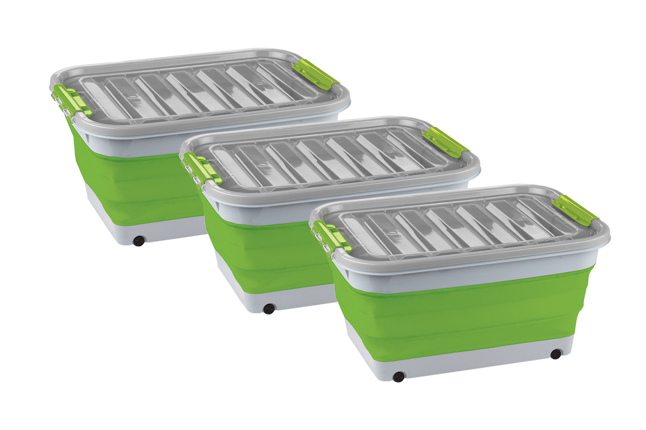  4-Tier Collapsible Storage Bins With Lids,112 Qt(28