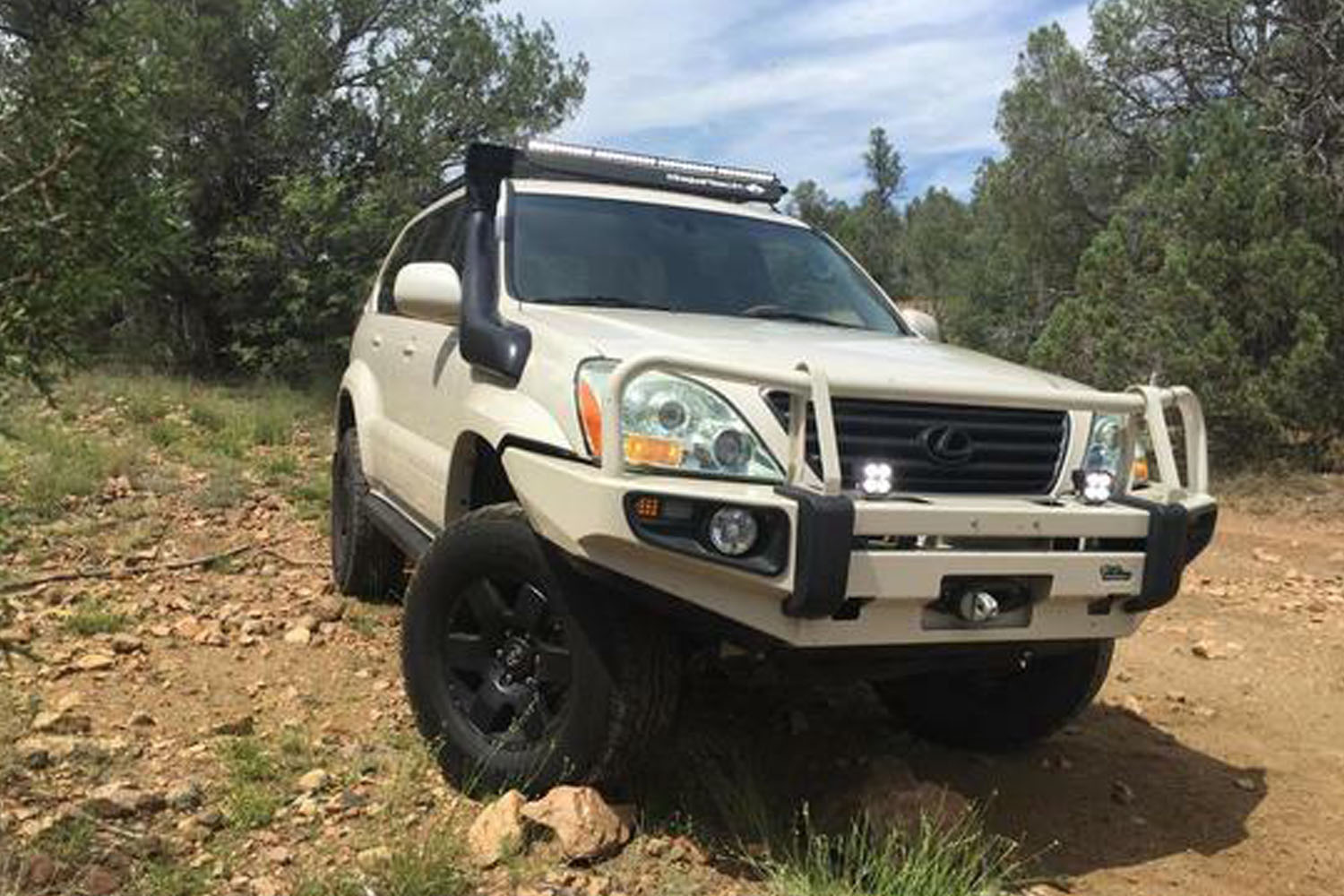 Snorkel Kit System Compatible For 2003-2009 Lexus GX470 4.7 V8 4x4 Offroad  High Mount Cool Tube Pipe Desert Sand Water Cross