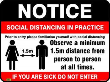 COVID19 Social Distancing signs